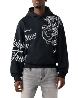 True Religion True Religion Cinched Logo Graphic Pullover Hoodie