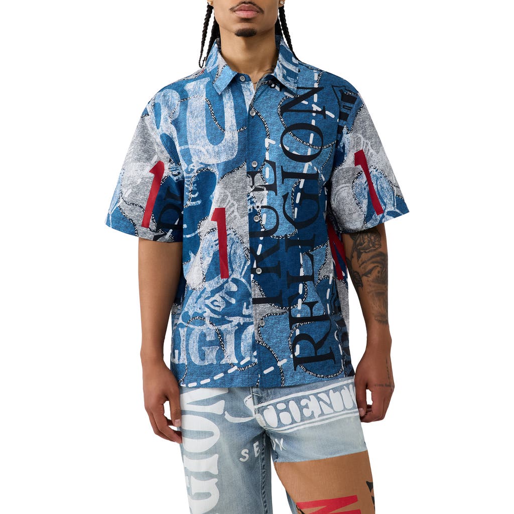 True Religion True Religion Cotton Poplin Short Sleeve Shirt