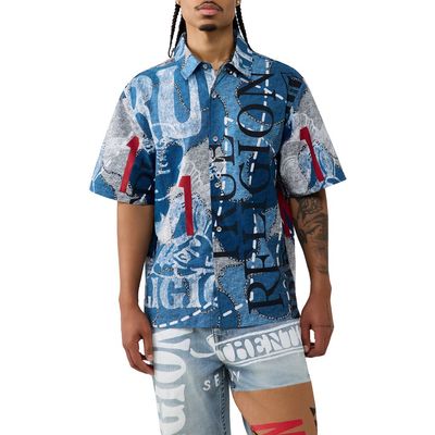 True Religion True Religion Cotton Poplin Short Sleeve Shirt