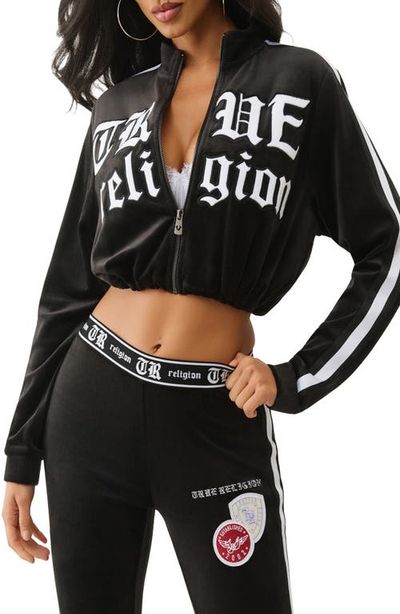True Religion True Religion Crop Velour Track Jacket