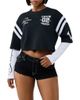 True Religion True Religion Crystal Jersey Graphic Sporty Top - 1