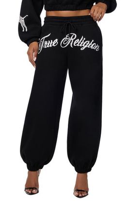 True Religion True Religion Crystal Logo Mid Rise Boyfriend Joggers