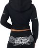 True Religion True Religion Crystal Wing Shrunken Full Zip Hoodie - 2