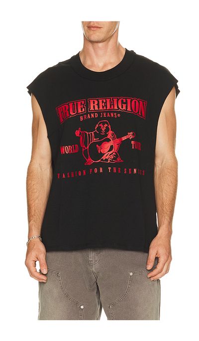 True Religion True Religion Cut Off Logo Tee
