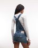 True Religion True Religion denim overalls mini dress in medium wash blue - 4