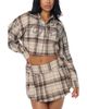 True Religion True Religion Embellished Relaxed Plaid Crop Shirt - 1