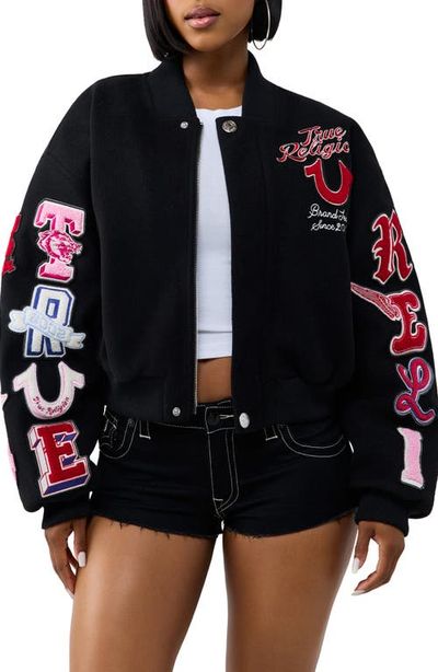 True Religion True Religion Embroidered Varsity Bomber Jacket