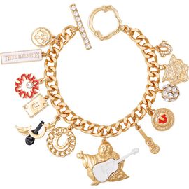 True Religion True Religion Gold-Tone Multi-Charm Bracelet