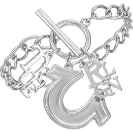 True Religion True Religion Horseshoe & Logo Charm Bracelet
