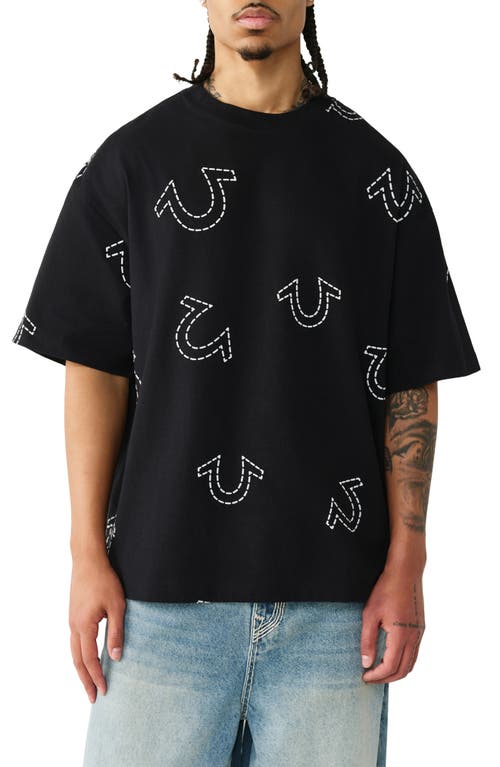 True Religion True Religion Horseshoe Print Oversize Heavyweight Cotton T-Shirt