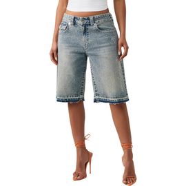 True Religion True Religion Jessie Crystal Baggy Longline Jeans Shorts