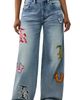 True Religion True Religion Jessie Patch High Waist Baggy Wide Leg Jeans - 1