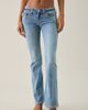 TRUE RELIGION True Religion Joey Ridge Mist Super-T Flap Low-Rise Flare Jeans in Vintage Denim Medium, Women's at Urban Outfitters - 1