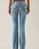 TRUE RELIGION True Religion Joey Ridge Mist Super-T Flap Low-Rise Flare Jeans in Vintage Denim Medium, Women's at Urban Outfitters - 2
