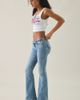 TRUE RELIGION True Religion Joey Ridge Mist Super-T Flap Low-Rise Flare Jeans in Vintage Denim Medium, Women's at Urban Outfitters - 3