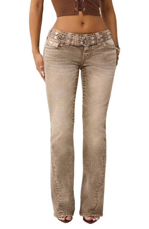 True Religion True Religion Joey Stud Belt Low Rise Flare Leg Jeans