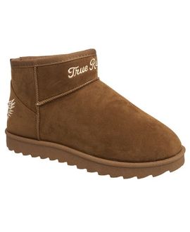 True Religion True Religion Lana Faux Suede Wings Logo Boot