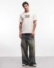 True Religion True Religion logo buddha face T-shirt in winter white - 3