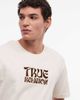 True Religion True Religion logo buddha face T-shirt in winter white - 4