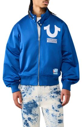 True Religion True Religion Logo Screenprint Bomber Jacket