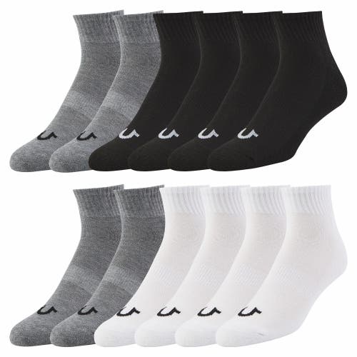True Religion True Religion Mens Socks Ankle Socks for Men 6 & 12 Pairs Quarter Premium Athletic Shoe Size 8-12
