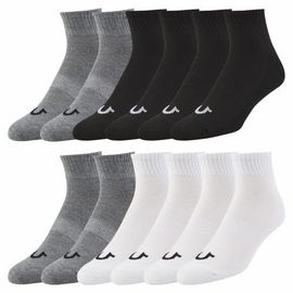 True Religion True Religion Mens Socks Ankle Socks for Men 6 & 12 Pairs Quarter Premium Athletic Shoe Size 8-12