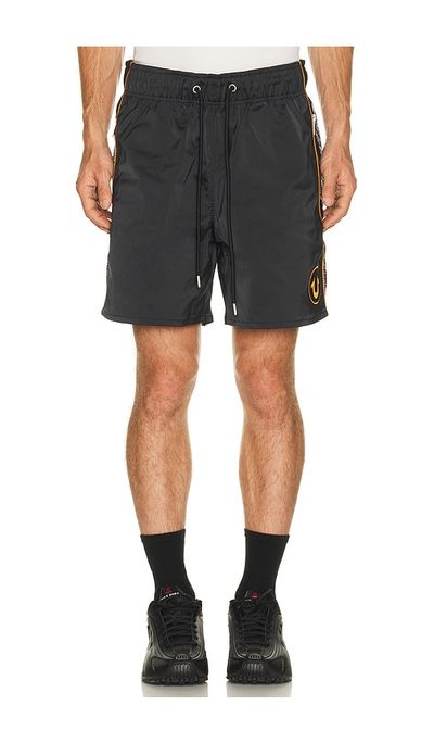 True Religion True Religion Mesh Block Satin Shorts