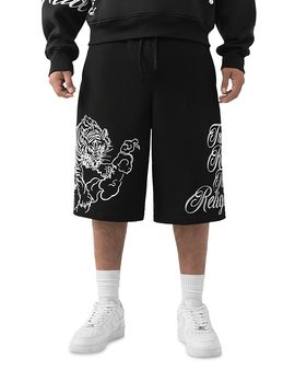 True Religion True Religion Mikey Tiger Graphic 12 Shorts