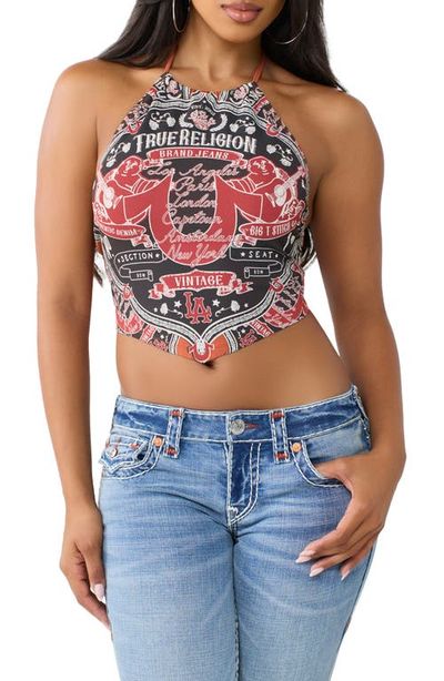 True Religion True Religion Printed Buddha Halter Scarf Top