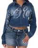 True Religion True Religion Rhinestone Logo Relaxed Cropped Shirt - 1