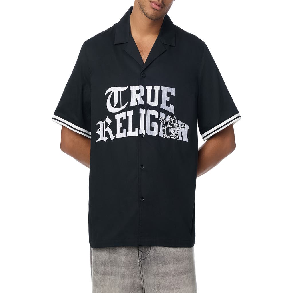 True Religion True Religion Sateen Graphic Camp Shirt