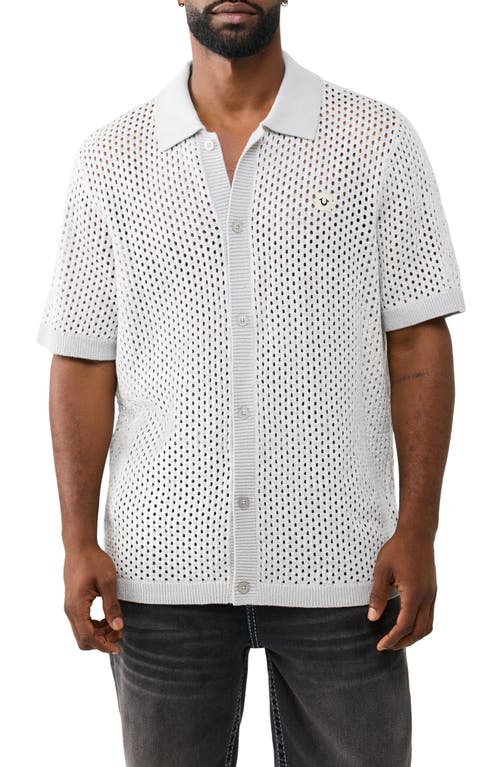 True Religion True Religion Sheer Cotton Open Stitch Button-Up Shirt