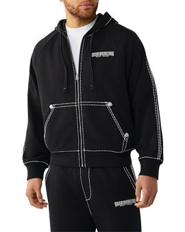 True Religion True Religion Super T Zip Up Logo Hoodie