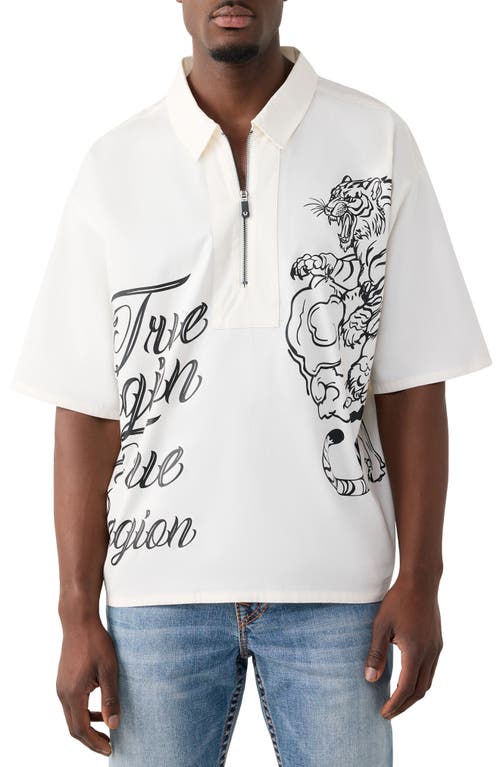 True Religion True Religion Tiger Half Zip Shirt