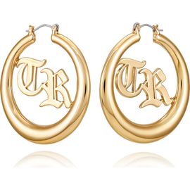 True Religion True Religion TR Logo Hoop Earrings