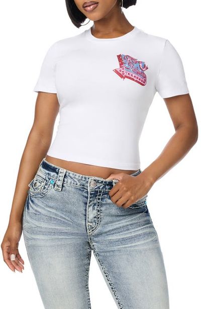 True Religion True Religion True Girl Club Logo Crystal Graphic Baby Tee