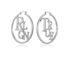 True Religion True Religion TrueRLGN Logo Hoop Earrings