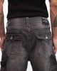 True Religion True Religion Vinny Big T carpenter shorts in black wash - 4