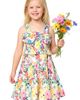 Truly Me Truly Me Kids' Bow Print Tiered Dress - 2