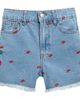 Truly Me Truly Me Kids' Cherry Embroidered Jean Shorts - 1