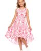 Truly Me Truly Me Kids' Floral Side Cutout High Low Dress - 2