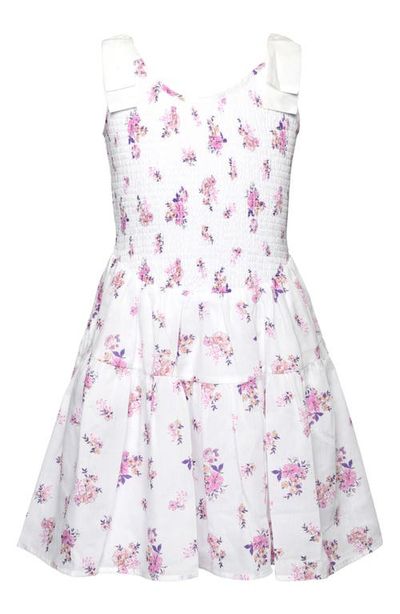 Truly Me Truly Me Kids' Floral Smocked Bodice Sundress