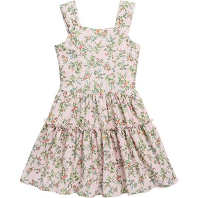 Truly Me Truly Me Kids' Floral Tiered Ruffle Dress