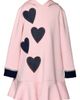 Truly Me Truly Me Kids' Heart Appliqué Hooded Long Sleeve Scuba Knit Dress - 1