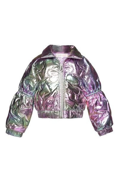 Truly Me Truly Me Kids' Heart Quilt Metallic Puffer Jacket