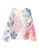 Truly Me Truly Me Kids' Lace Trim Floral Print Sweater - 1
