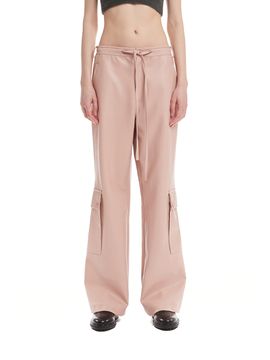 Trunk Project Faux Leather Cargo Pants_Pink