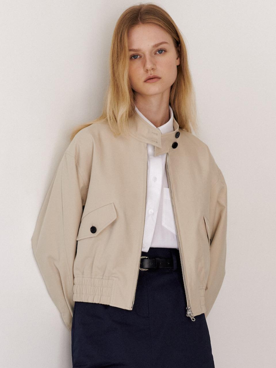 TRWA Diana Oversized Fit Blouson Jacket (BEIGE)