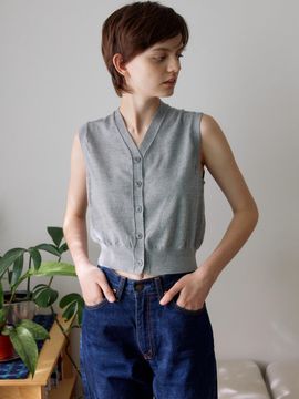 TRWA Happy Dogo Park Knit Vest_Gray