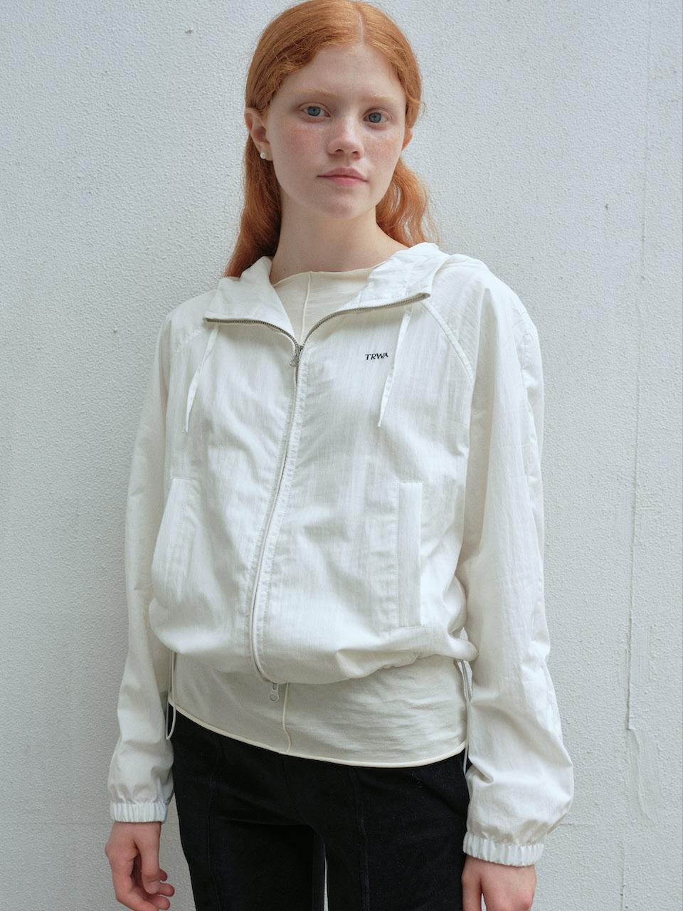 TRWA Hooded Track Top Zip-Up Jacket (white)